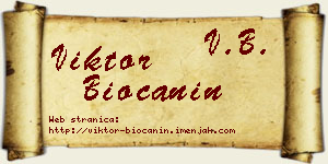 Viktor Biočanin vizit kartica